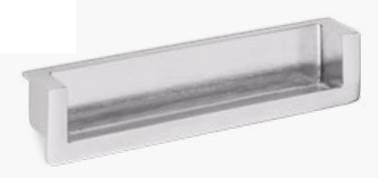 [001450] C/Handle Recess Gomme Satin Nickel 128mm - X