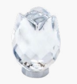 [001457] Knob Gul Glass Chrome 40mm