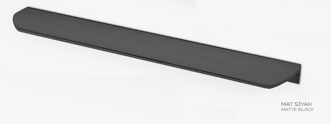 [001415] C/Handle Pushel Matt Black  96mm