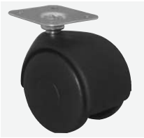[009842] Castor Black with Plate - 15kg / H-40mm