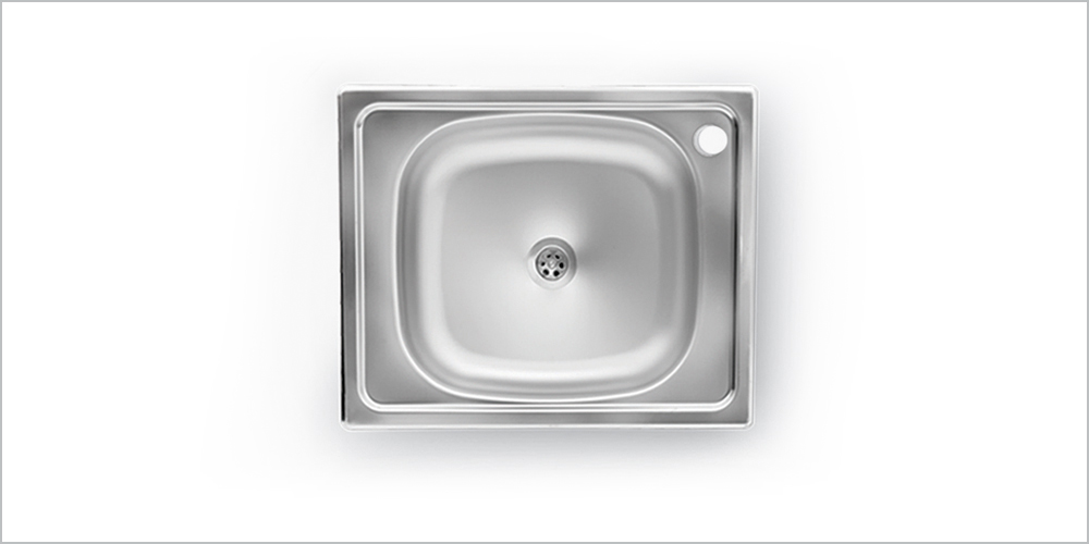 [001786] Sink 1 Bowl Square 500mm Decor