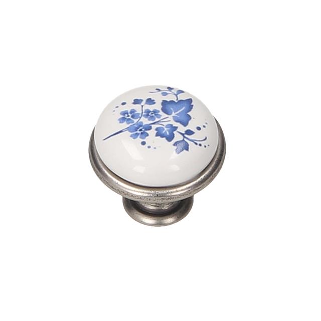 Knob Victoria Blue Flower GP19