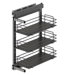 Bottle Holder 300mm R S2247 Grey Wooden Bottom