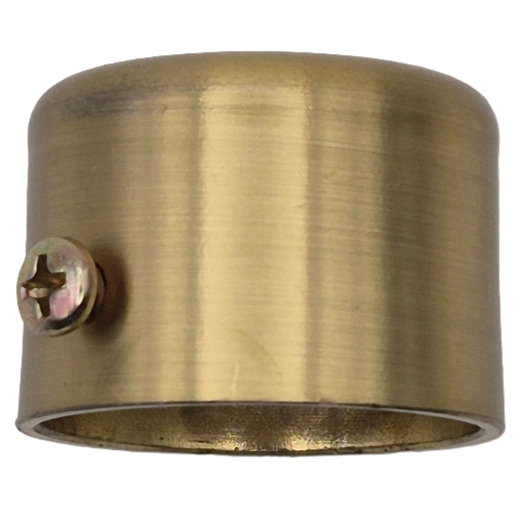 MUD Curtain End Cup 28mm Matt Brass