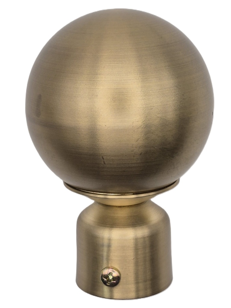 [001856] MUD Curtain End Round 28mm Matt Brass