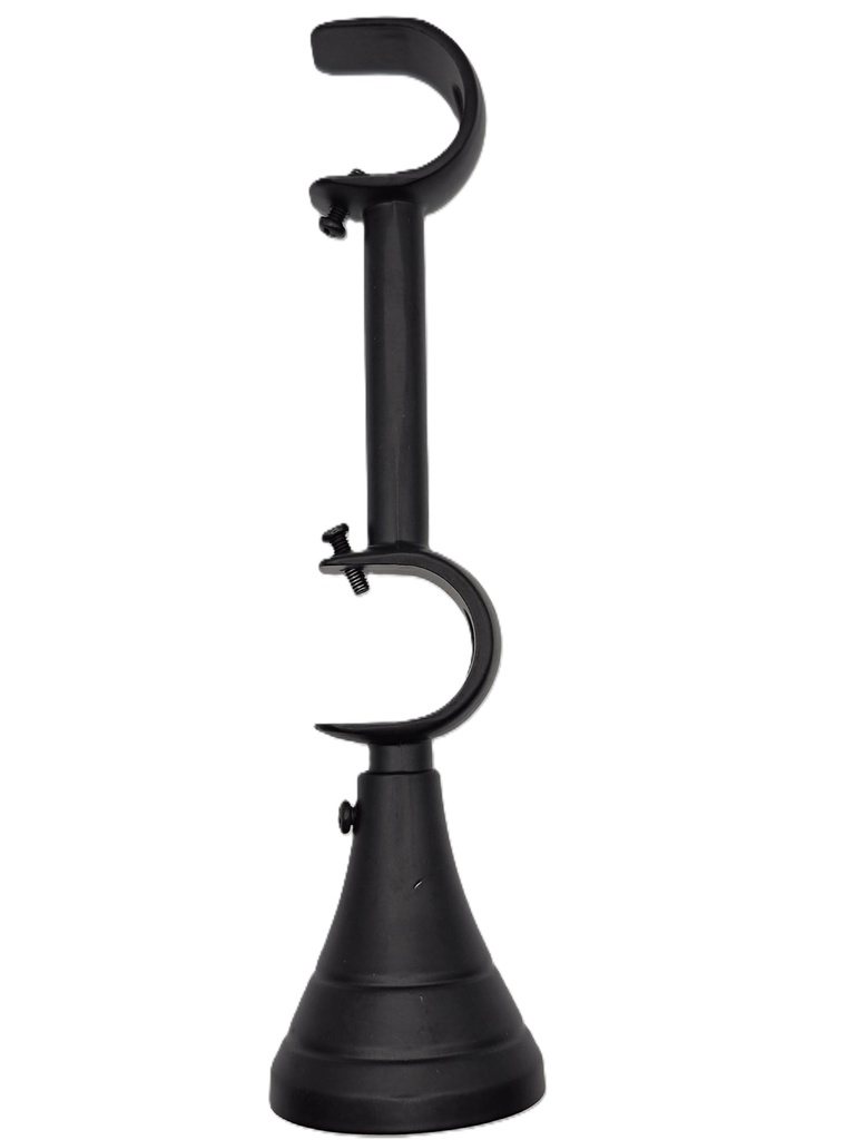 MUD Curtain Double Rail Holder 28mm Matt Black