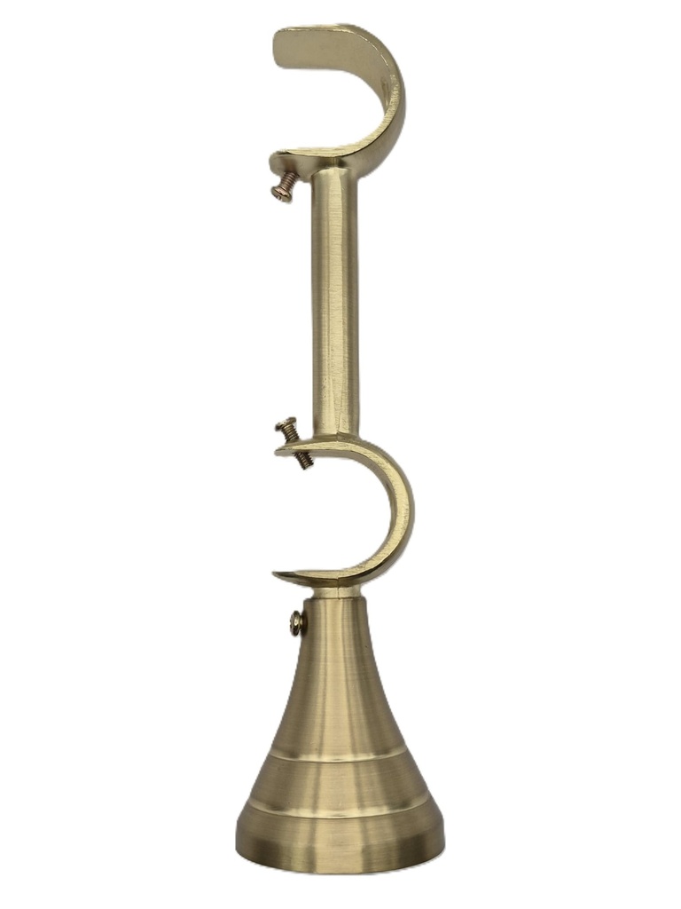 MUD Curtain Double Rail Holder 28mm Matt Brass
