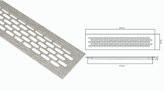 [001898] Air Vent Inox 60 x 245 Each