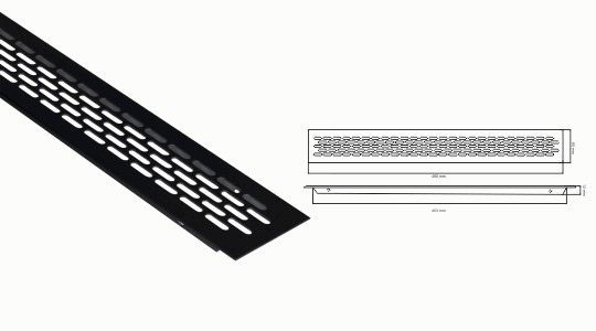 Air Vent Black 60 x 480 Each