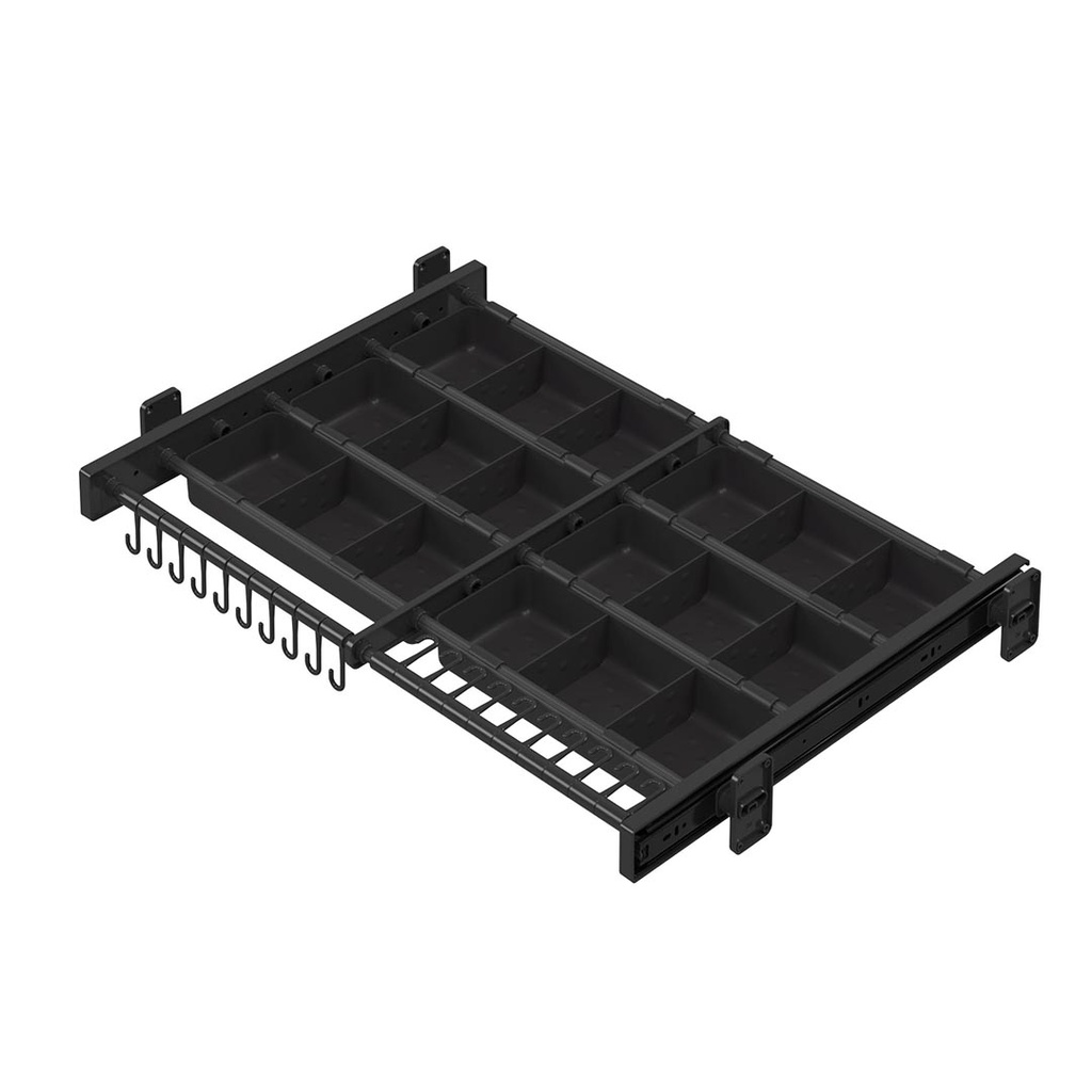 [002016] Anthracite Alum. Shelf with Divider 900mm S6329 Anthracite