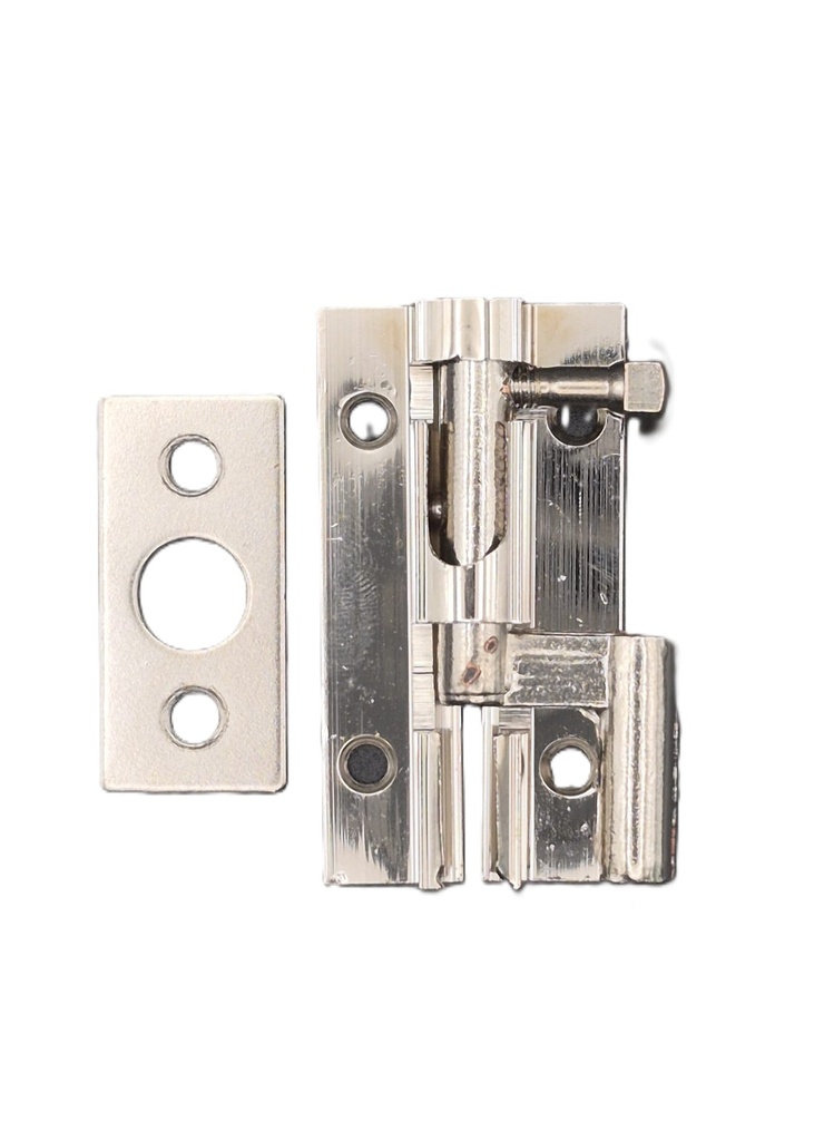 [002065] DB1040 Cranked Door Bolt  50mm S/Nickel