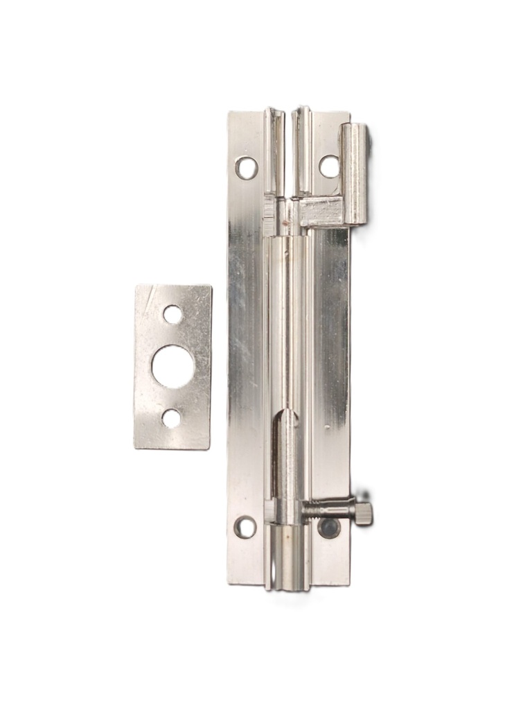 [002066] DB1040 Cranked Door Bolt 100mm S/Nickel