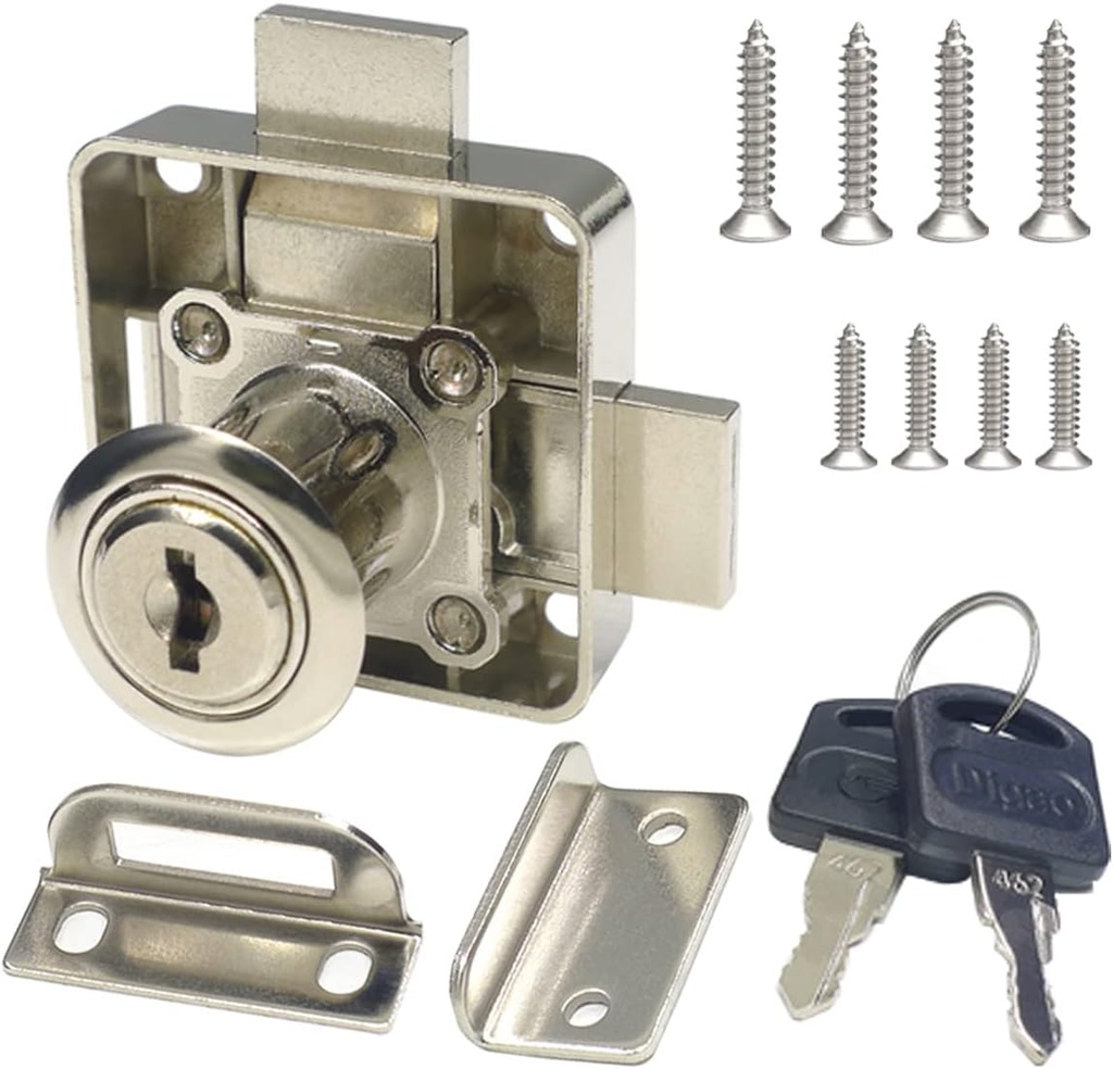 Wardrobe Lock 22mm Double Locking Mechanism