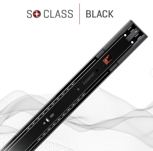 Ball Bearing Softclose 400mm Black