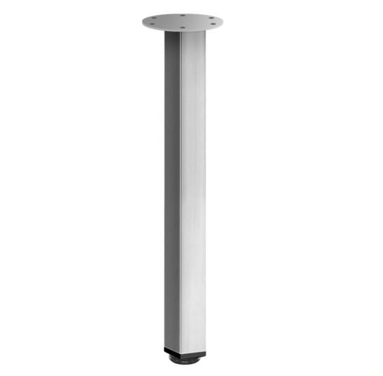 Breakfast Table Leg Square 60x60x870mm S/Nickel