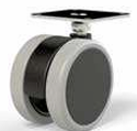 [002220] Castor Double Wheel Rubber - 20kg / H-56mm