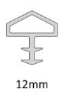 [002255] DOOR STRIP BLACK T-TYPE 12mm
