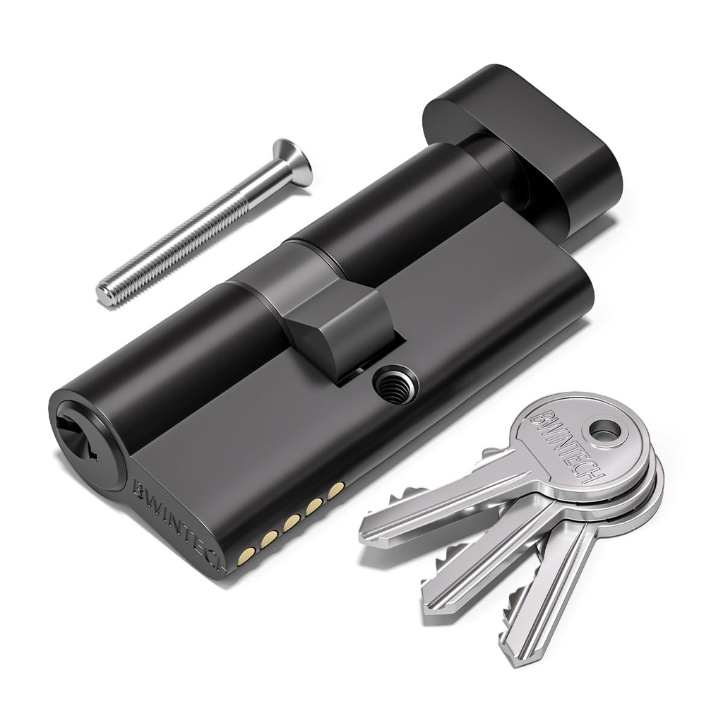 Cylinder  80mm Black w/Knob