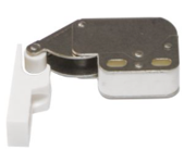 AMIG Push Open Latch Nickel with White Plastic