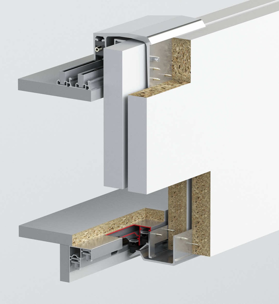[009500] Albatur Sliding Wardrobe Mechanism for 2 Door 16-20mm 100kg 8220