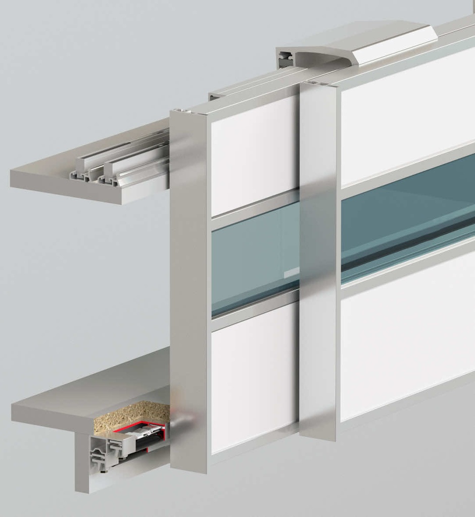 [009501] Albatur Sliding Wardrobe Mechanism for 2 Door 22-28mm 100kg 8232