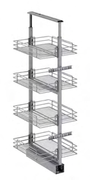 [025240] 1850-2000 450mm 6 Basket Larder BB S/Close S1828 Chrome