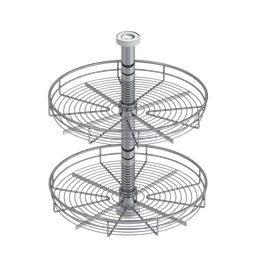 [002806] 4/4 Turning Basket Corner 75cm S3032 Chrome