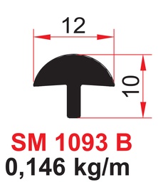 [003708] Al.Profile 1093 Round T Bar 3mt