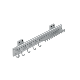 [003757] AL. Tie / Belt Rack With Rail S6544 Grey
