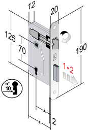 [003576] Bonaiti Lock 70/35 Bronze