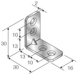 [008216] Corner Brace 30 x 30 x 16