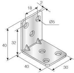 [001870] Corner Brace 40 x 40 x 30