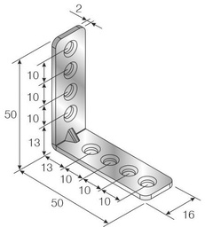 [001941] Corner Brace 50 x 50 x 16
