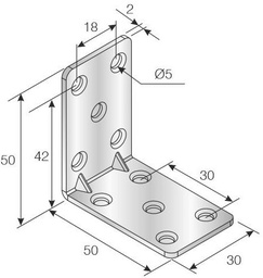 [001885] Corner Brace 50 x 50 x 30