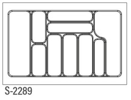 [003881] Cutlery Tray 800mm S2289 Grey
