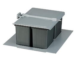 [007974] Drawer Waste Bin 40cm (Auto) 16+7.5+7.5lt Anthracite
