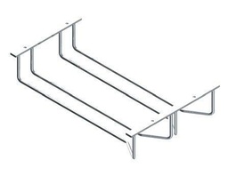 [007152] Glass Rack 2 Divisions S4016 Chrome 355mm Depth
