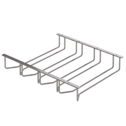 [003928] Glass Rack 4 Divisions S4044 Chrome 500mm Depth