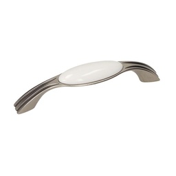 [008203] C/Handle Bello UP17 White Ceramic 96mm