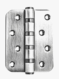 [008537] Hinge 4.0x3.0x3.0 S/Steel Round Mudelli