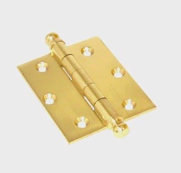 [001349] Hinge 3.5 x 3.0 x 2.0 Brass w/Head