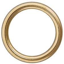 [002388] Hollow Curtain Rings BRS 1"
