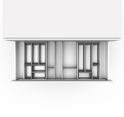 Invaria Cutlery Tray SC Met. Grey 500 x 600mm