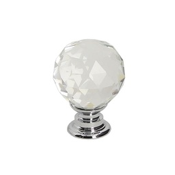 [006986] Knob Glass Clear 25mm GP14