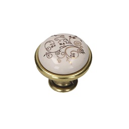 [004285] Knob Victoria Purple Flower GP19