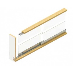 [007141] LC15 Glass Aluminium Rail 3.0mt