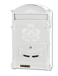 [000670] Letter Box Cast Alum. Royal White