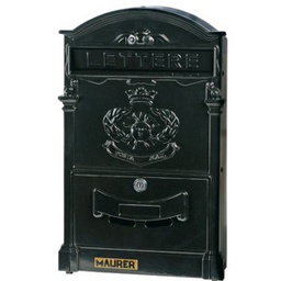 [000532] Letter Box Cast Alum. Royal Grey