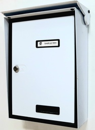 [006866] Letter Box No.2 White W/Lid