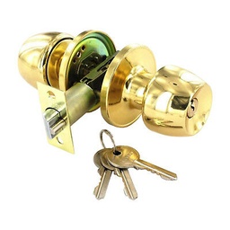 [003002] Knob Set Brass Privacy With Key